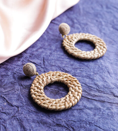 Moon Bamboo Design Sustainable Earrings