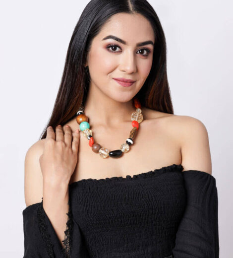 Sustainable Multi Colour Resin Bead Necklace