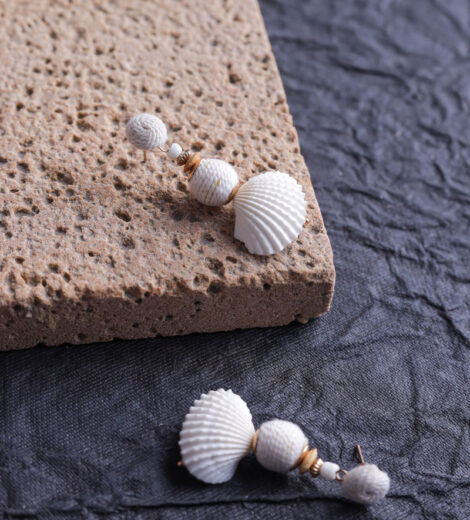 Exquisite White Seashell Dangle Earrings | Drop Earrings