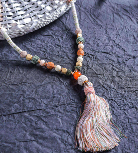 Stylish Multicoloured Beads Necklace