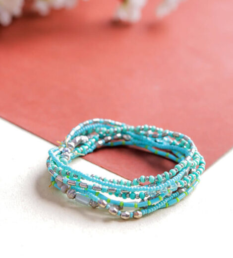 Multilayer Turquoise Beaded Bracelet