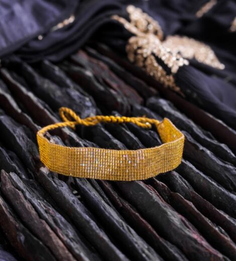 Miyuki Bugle Golden Bead Handmade Weave Bracelet