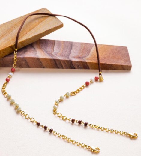 Beaded Clay Golden Multifunctional Chain