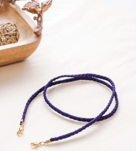 Blue Leather Multifunctional Chain (Men)