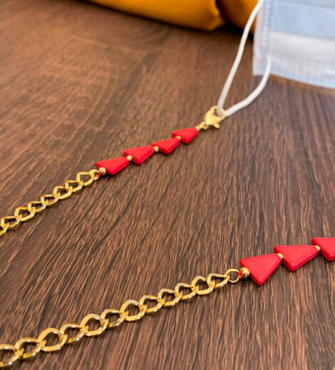 Red Brick Protective Face Cover Chain