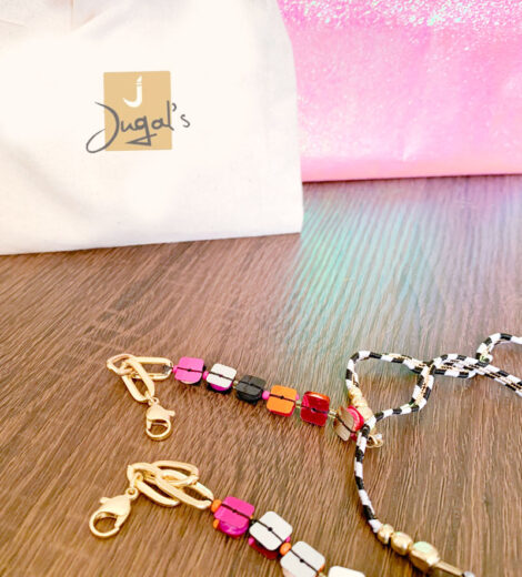 Sequins Cord Black White Multifunctional Chain