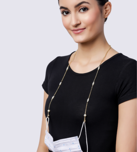 White Pearl Golden Multifunctional Chain